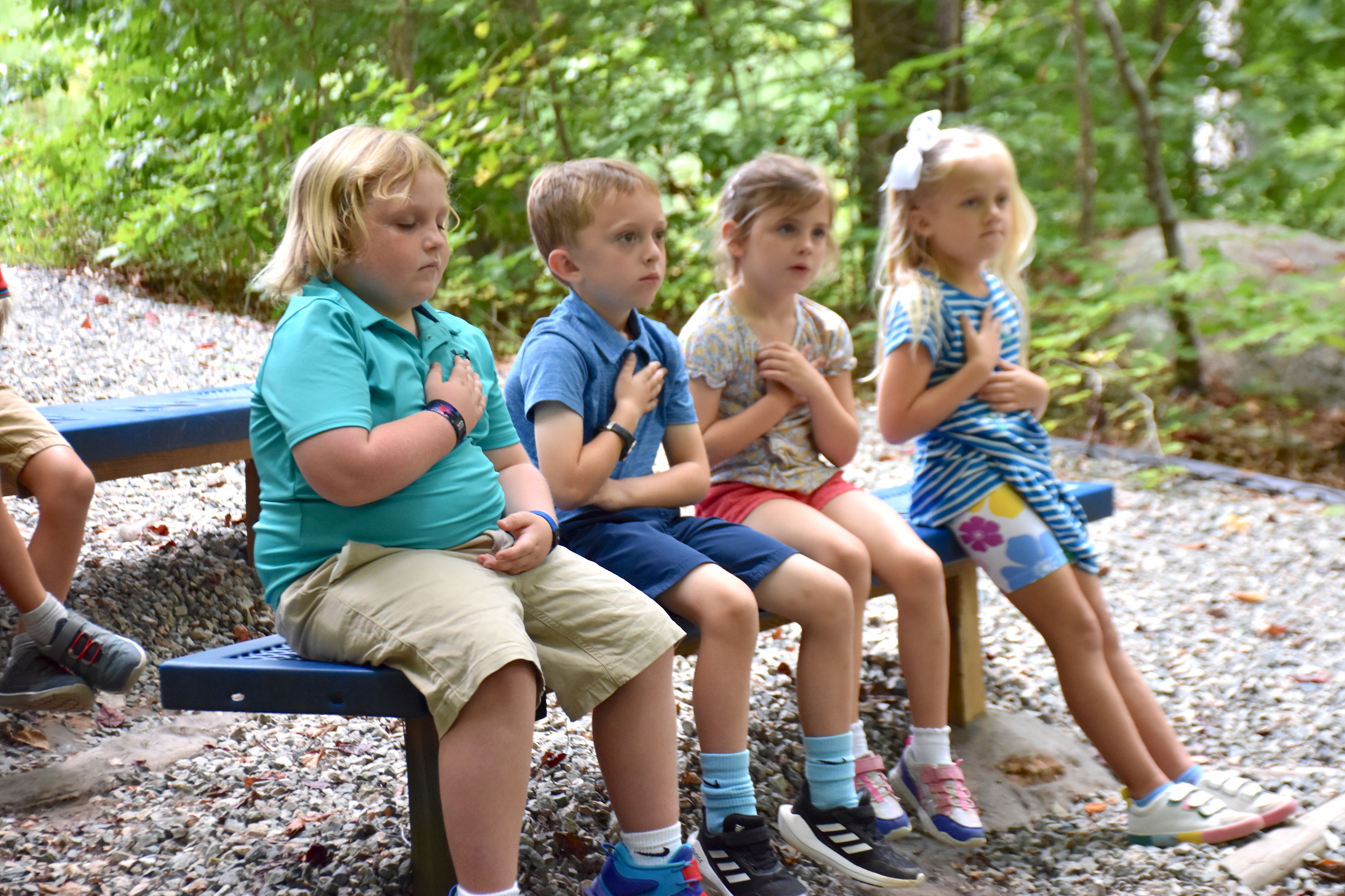 Along with outdoor exploration and discovery, our Dragons learn about mindfulness and meditation.
