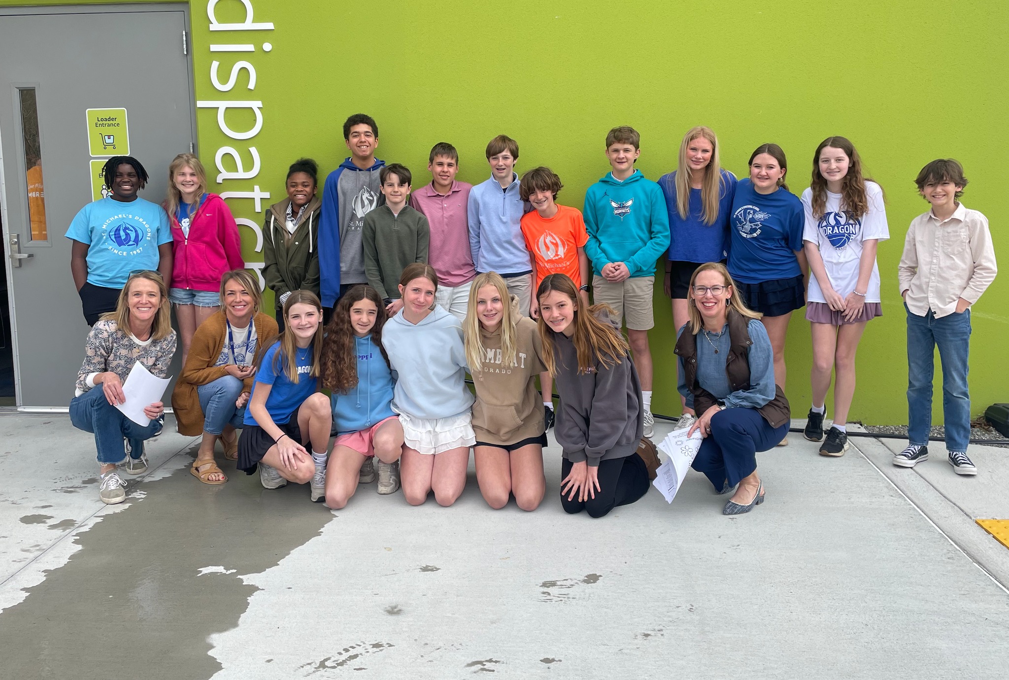 Each semester, our Middle Schoolers volunteer at FeedMore and deliver meals for Meals on Wheels as part of a long partnership between this organization and St. Michael's.